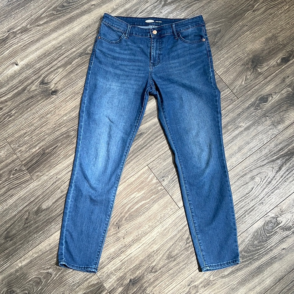 Old Navy Mid-Rise Super Skinny Blue Jeans Size 10 🌸🌷🌺